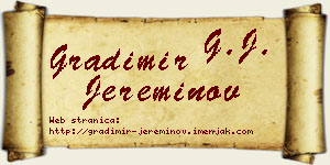 Gradimir Jereminov vizit kartica